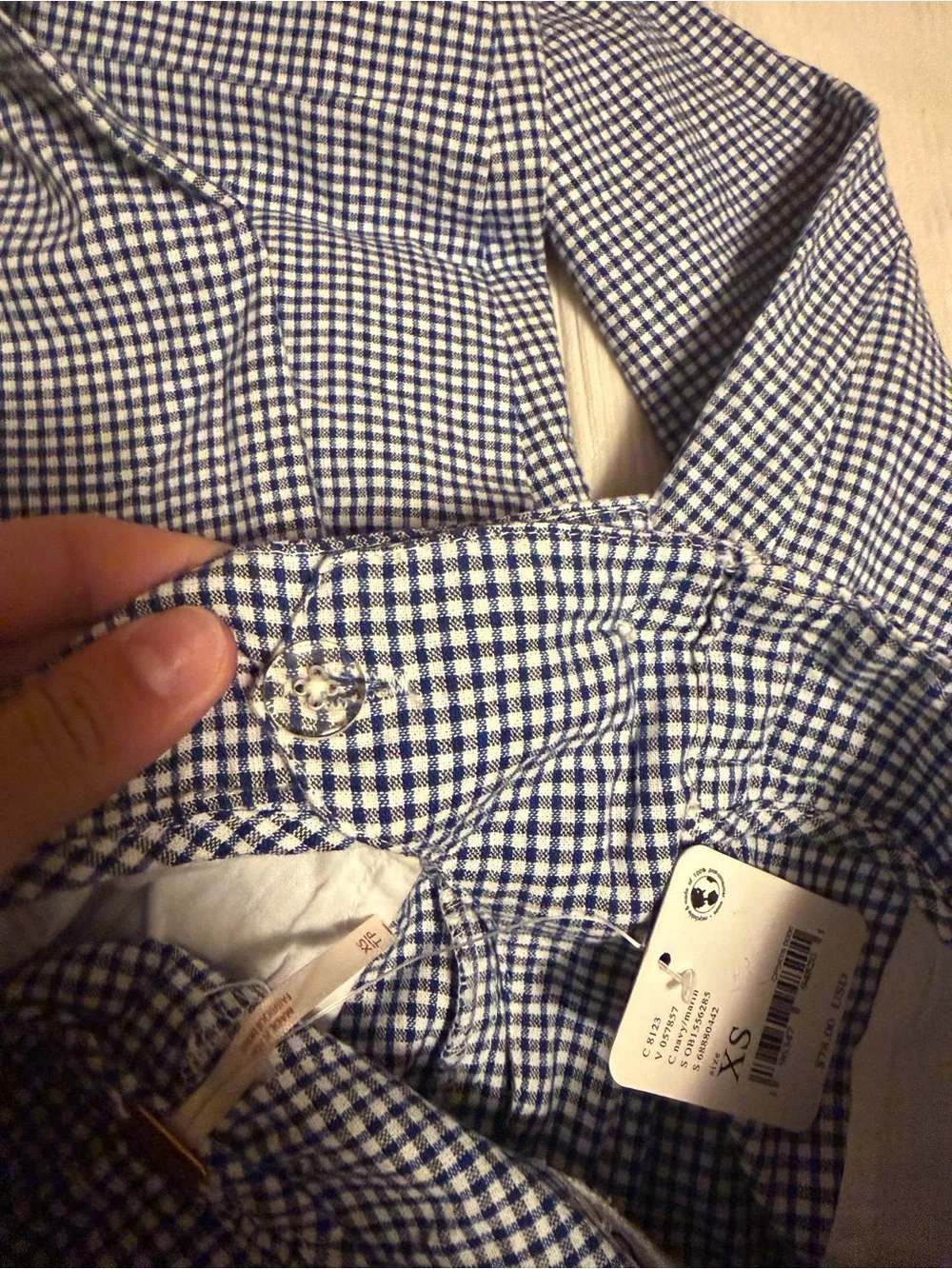 Women’s Free People Blue Gingham Dress Pants